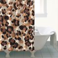 thumbnail image 4 of Beige and Brown Leopard Pattern Shower Curtain 84"x72" ,Bathroom Decorative Shower Curtains Set with 12 Hooks,Modern Waterproof Washable Shower Curtain, 4 of 6