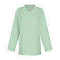 thumbnail image 4 of Green Women's Long Sleeve T-shirt, Women'S Short Sleeved Slim Fit Casual Fashion Top,Women's Long sleeve T-shirt 3XL, 4 of 5