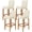 Beige, variant on Plaid Bar Stool Covers, Stretch Barstool Slipcover Furniture Chair Seat Cover Elastic Dining Chair Covers Removable Washable