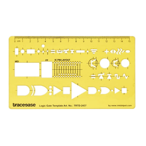 Traceease Electrical Drafting Logic Gate Template Drawing Stencil,Designing Template Measuring Ruler