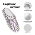 thumbnail image 5 of Kdxio Lavender Flowers Women's Men's Slippers Plush Slip-On House Slipper for Winter Indoor Soft Cushion Non-slip Fluffy Slides Slippers-35/36, 5 of 7
