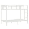 thumbnail image 4 of Metal Twin XL Bunk Bed Metal Bed Frame with Side Ladder and Safety Rails Bunk Bed Twin XL over Twin XL for Teens and Adults White, 4 of 9