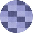 thumbnail image 1 of Ahgly Tapis Rond Lavable en Machine Intérieur Transitionnel Bleu Ardoise, 3 Pieds Rond, 1 of 7