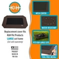 thumbnail image 5 of K&H Pet Products Original Pet Cot Replacement Cover (Cot Sold Separately) Chocolate/Black Mesh Large 42 X 30 Inches, 5 of 9