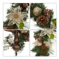 thumbnail image 5 of 6ft Christmas Garland with 20 LED Lights, Prelit Artificial Wreath with Ball Ornaments Pine Cones Ribbons, 5 of 9
