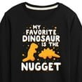 thumbnail image 3 of Instant Message - My Favorite Dinosaur is the Nugget Long Sleeve Graphic T-Shirt, 3 of 6