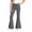 Grey, variant on Girls' Flare Leg Chino Pants Kids Dress Pants School Slacks Clothes Zipper Fly High Waist Bell Bottom Casual Slim Fit Bootcut