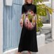 thumbnail image 3 of Vestido largo negro de ojos blancos vestido de verano vestido de noche de mujer vestido de noche de mujer, 3 of 4