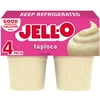 Jell-O Original Tapioca Pudding Cups Snack, 4 Ct Cups