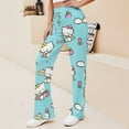 thumbnail image 2 of Hello Kitty Women's Wide Leg Yoga Pant Comfy Loose Sweatpants High Waist Lounge Casual Athletic Pant Workout Joggers Pant, 2 of 7