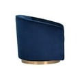thumbnail image 4 of Maklaine 19" Modern Fabric Swivel Lounge Chair in Navy Blue Sky, 4 of 8