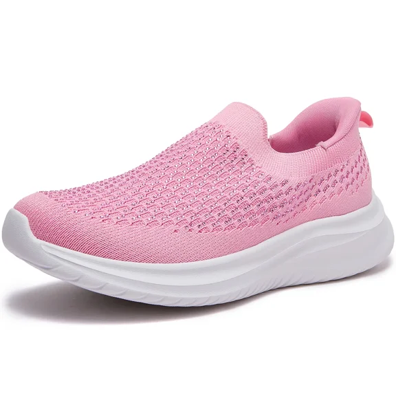 Stepedia Mesh Slip On Walking Shoes Fashion Breathable Knit Upper Sneaker