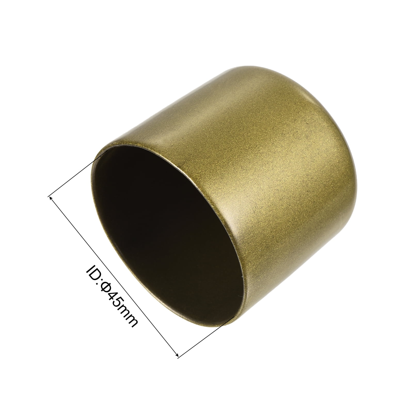 Uxcell 20pcs Round Rubber End Caps 1.77" Gold Cover Screw Thread Protectors