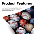 thumbnail image 2 of Baseball Luxurious Velvet Decorative Pillows Covers - Set of 2 Throw Pillow Covers for Chair, Unique Patterns, 16x16, 18x18, 20x20 Inches for Any Occasion, 2 of 6