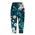 thumbnail image 4 of Capri Pants for Women Loose Fit Summer Hawaii Print Capri Pants Dressy Ladies Baggy Cargo Sweatpants for Hiking, 4 of 5
