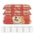 thumbnail image 2 of 3 Pcs Soft Bedding Set, Includes 1 Duvet Cover with Zipper And 2 Pillow,Shams Cartoon Cute Dog King(102"×90"), 2 of 8