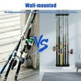thumbnail image 3 of MesaSe 6-Rod Fish Rod Rack  Vertical Fishing Rod Holder  Easily Installed Wall Mounted Fishing Rod Rack for Garage DIY Fishing Gear Fishing Gift  Fishing Pole Holder Rack, 3 of 8