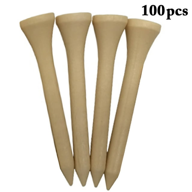 Bangcool 100PCS Golf Tee Professional Portable Wooden Golf Ball Tee Golf Equipment