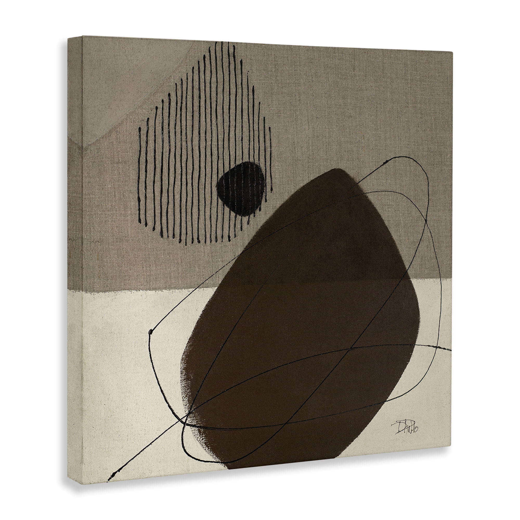 Stupell Industries Hidden Lines Abstraction Abstract Painting Gallery Wrapped Canvas Art Print Wall Art, 36 x 36