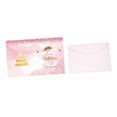 thumbnail image 1 of Zentra Birthday Card with Envelope, Large Birthday Guest Book, Waterproof Greeting Card pink, 1 of 10