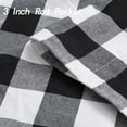 thumbnail image 3 of 2 Pcs Tie Up Shade Buffalo Check Window Curtain Farmhouse Style Rod Pocket Kitchen Curtains, Black and White, 42 x 63 Inches, 3 of 5
