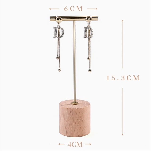 (Accesorios no incluidos) Pendientes de metal de nogal, expositor de pendientes, estante de almacenamiento de joyería for joyería, colgador de collar colgante