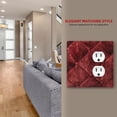 thumbnail image 4 of Red Grid Light Switch Cover Decorative Switch Plates and Outlet Covers Wall Plate for Electrical Kitchen Home Office Art Decor Mid-size, 4 of 4