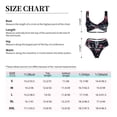 thumbnail image 5 of PAYOHTO Women's Cross Front Bikini Set with High Elasticity Soft Padding Floral Pattern Balck Bathing Suit Crop Top Swimsuit, 5 of 9