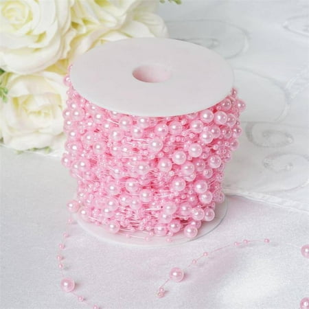 Beaded Wedding Sampler - BalsaCircle 62 feet 3 mm Faux Pearl Beads Garland Roll - Wedding Party Home Crafts DIY Favors Centerpieces Fillers Decorations