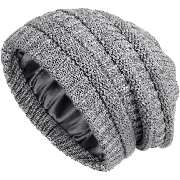 TDEOK Bonnet Lapin Adulte Bonnet tricoté d'hiver pour Femmes Womens Knit  Cap Chapeau Chaud Hommes Casquettes de Baseball en Acrylique Bonnet Blanc