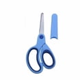thumbnail image 2 of Left Handed Kids Safety Scissors, Round Tip Stainless Steel Student Craft Scissors with Protective Blade Cover for School DIY Art Cutting c_058, 2 of 4