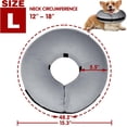 thumbnail image 2 of YSTINNG Inflatable Dog Collar-Soft Protective Cone for Dogs After Surgery,Dog Donut Collar Suitable for Dogs and Cats,Dog Cone Collar to Prevent Pets from Touching Stitches,Wounds and Rashes(Grey,L), 2 of 6
