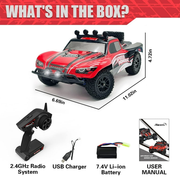 VOLANTEXRC Speed Pioneer 1 18 Remote Control Racing Truck w Rubber Tires