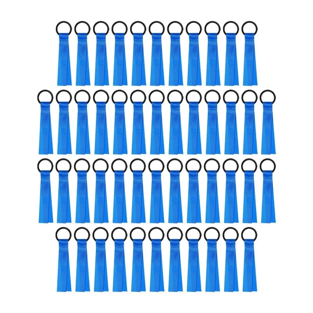 48 piezas de pompones de animadora, etiquetas de nombre, cinta de identificación, pompones de animadora Azul