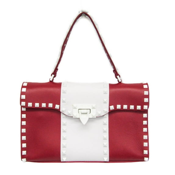 Pre-Owned Valentino Garavani Spike Lockstuds Single Handle Bag PW2B0094YDW Women's... (Good)