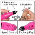 thumbnail image 4 of Pro Electric False Acrylic Nail Art File Drill Set Manicure Pedicure Machine Kit （1/US Plug；2/EU Plug）, 4 of 5