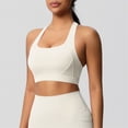 thumbnail image 4 of Sport Bras For Women Solid Color Full Coverage Support Bra White Size S, 4 of 7