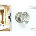 thumbnail image 4 of Privacy Oval Egg Crystal Door Knobs Satin Nickel Round Rosette, 4 of 7