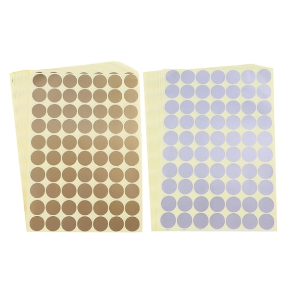WRITWAA Plated Silver Round Sticker Labels Adhesive Color Coding Dots for Office School and Yard Sale Use