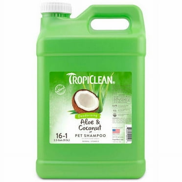 Pet Shampoo Aloe Coconut Deodorizing Soap Free Natural Gentle Gallon Concentrate (2.5 gallon)
