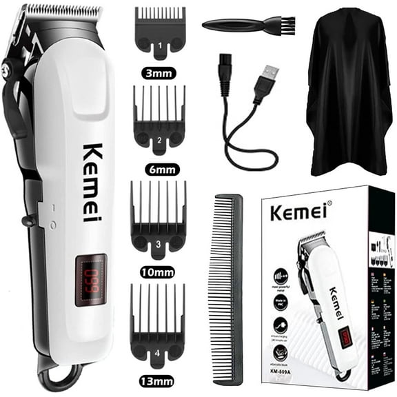 Men's Self Hair Cutting Haircut Trimmer Cutter Low Voice Rechargeable Hair Clipper Razor LCD Display Cordless Electric Professional Razor Beard Trimmer Grooming Shaving Machine