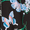 Black Soot Butterfly Floral, variant on Joyspun Women’s Sleepwear Woven 46” Caftan Nightgown, S-4X
