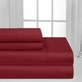 thumbnail image 2 of Fresh Linen Collection 600 Thread Count Solid 100% Egyptian Quality Cotton Deep Pocket Sheet Set (California King, Burgundy), 2 of 3