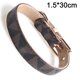 thumbnail image 2 of Collar de cuero para perros, collar con estampado de cuadros a la moda, adecuado para perros y gatos, 2 of 5