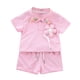 thumbnail image 1 of Gibobby Conjunto térmico bebé Niños pequeños bebés Niñass Primavera Verano sólido algodón manga corta Tops pantalones cortos dos horquillas broche trajes ropa(Rosa, 12-18 Meses), 1 of 5