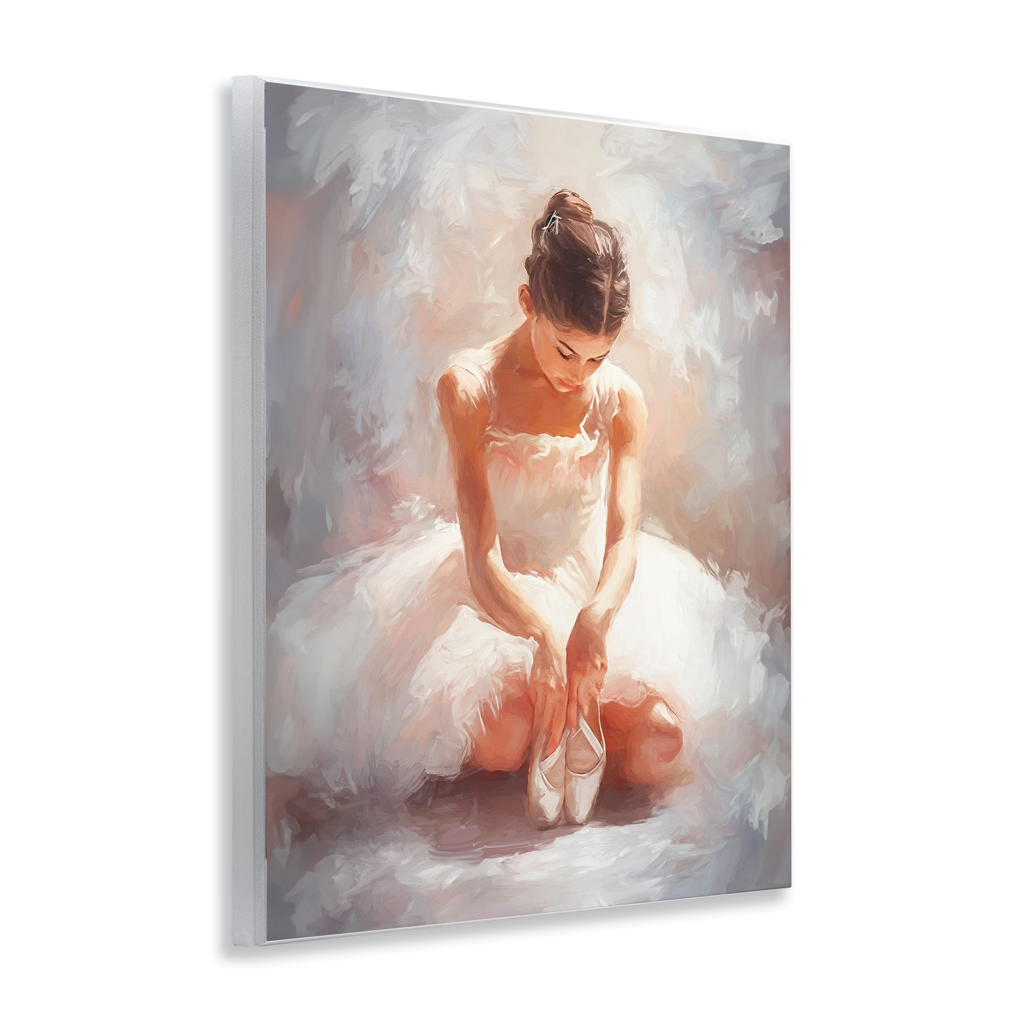 Stupell Industries Serene Ballerina Portrait Novelty Painting Unframed Art Print Wall Art, 11 x 14
