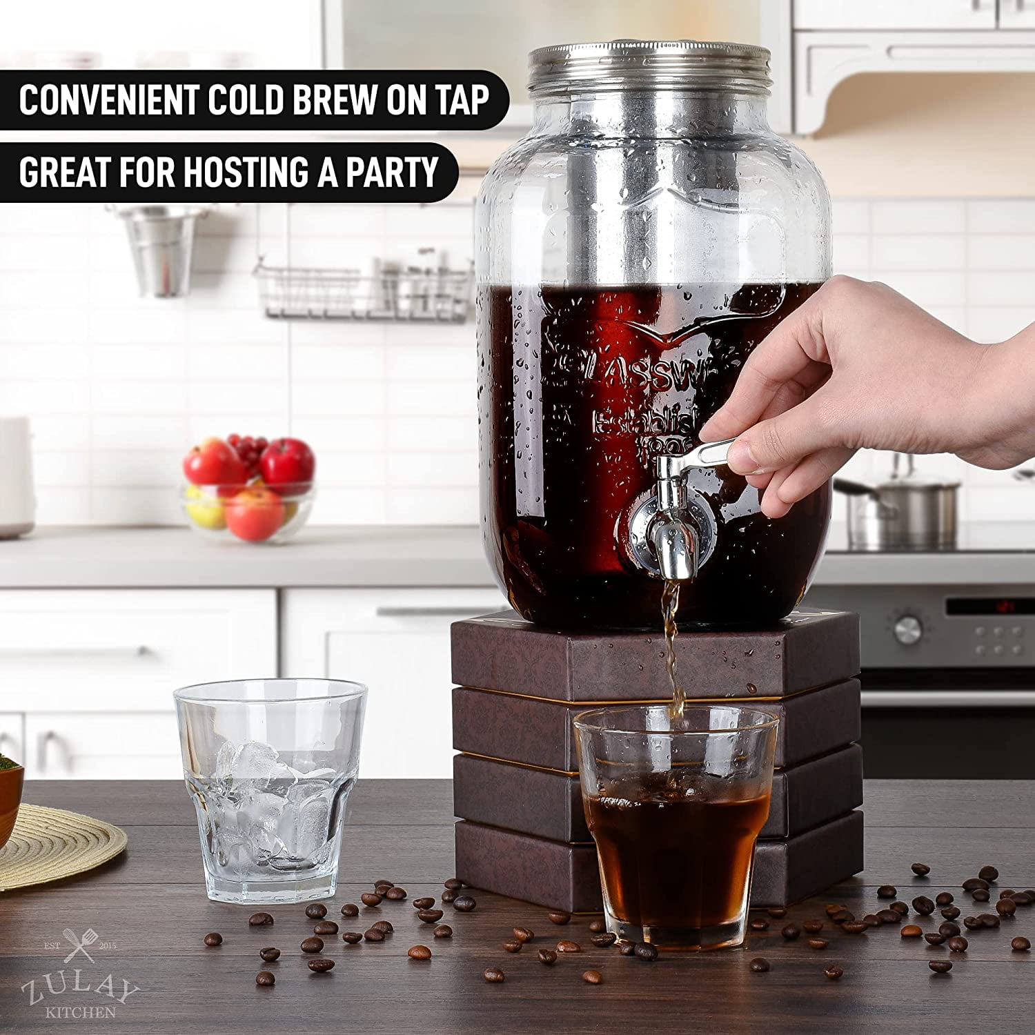 Glass Cold Brew Coffee Maker — NutriChef Kitchen