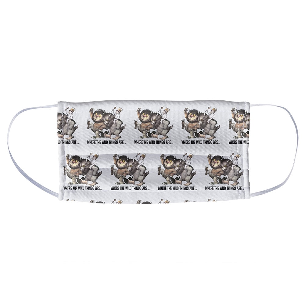 Where the Wild Things Are March Pattern 1-Ply Reusable Face Mask Covering, Unisex