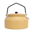 thumbnail image 2 of Tetera ligera, portátil, con mango ergonómico y textura exquisita, ideal para el hogar, cafeterías, camping al aire libre, color amarillo crema., 2 of 14