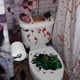 thumbnail image 5 of Juego de 2 pegatinas de pared de Halloween 3D horribles pegatinas de pared DIY aterradoras decoración del hogar baño gritando criaturas oscuras sangrientas decoración de fiesta de Halloween cartel (hacha zombie) ER, 5 of 5